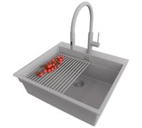 PRIMAGRAN Lavandino da Cucina Tutto Grigio - Oslo Max Level, 58x53cm