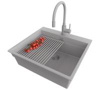 PRIMAGRAN Lavandino da Cucina Tutto Grigio - Oslo Max Level, 58x53cm