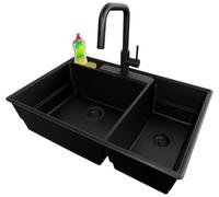 PRIMAGRAN Lavandino da Cucina Tutto Nero - Parigi Chef, 78x53cm