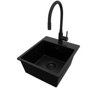 PRIMAGRAN Lavandino da Cucina Tutto Nero - Riga Easy, 38x44cm