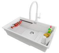 PRIMAGRAN Lavandino sottotop al Mobile 80cm + Rubinetto, 76x47cm