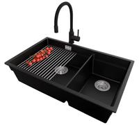 PRIMAGRAN Lavandino sottotop Nero - Prague Duo Level, 76x47cm