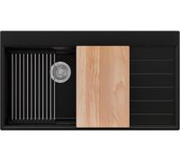 PRIMAGRAN Lavello da Cucina Nero - Sydney Ergo, 90x50cm