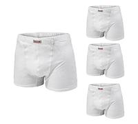 Primal Boxer Uomo 4 Paia Taglie Forti Assortito e Bianco Cotone Art.3211 (4 Paia Bianco - 8 / 3XL)