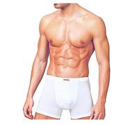 Primal Boxer Uomo in Cotone BIELASTICO, Offerta 6 e 12 Pezzi, Boxer Elastico infilato 80233201 (6 Pezzi -Bianco, M)