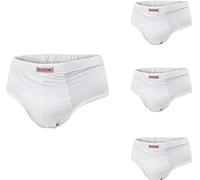 PRIMAL Boxer Uomo - Slip Uomo Offerta 4 Pezzi in Cotone Elasticizzato Taglie Maxi CONFORMATO (Slip Bianco, 4XL/58)