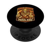 Primal King Gorilla Punch The Monkey Ape Crown PopSockets PopGrip Adesivo