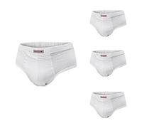 Primal Slip Uomo 4 Paia Taglie Forti Assortito e Bianco Cotone Art.2211 (4 Paia Bianco - 9 / 4XL)