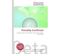 Primality Certificate: Computer Science, Primality Test, Integer Factorization, NP-Complete