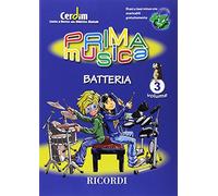 Primamusica Batteria Vol. 3 | Metodo Didattico per Bambini 5-11 Anni | Libro Percussioni e Ritmo con Base Musicali MP3 | Manuale per Insegnanti Studenti Principianti Facile Completo e Divertente