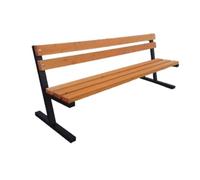 Primario Grande Panchina da Esterno Resistente alle Intemperie - Panca da Giardino in Legno di Abete Scandinavo Levigato, Metallo Verniciato a Polvere - Capacità di 350kg (Boston Rovere 175 cm,CE)