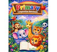 Primary Composition Notebook - Animals: Kindergarten Writing Notebook with Drawing Space for Kids Ages 4-6