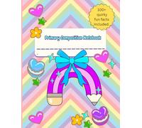 Primary Composition Notebook K-2 with Picture Space: Cute Pencil Design, Primary Story Journal, Dotted Midline, Drawing Space on Top,100+ Quirky Fun ... for Girls or Boys, 8.5" x 11", Half Ruled