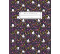 Primary Story Journal Grades K-2: Ghost & Floral Pattern: Whimsical Cottagecore Halloween Aesthetic Notebook with Drawing and Writing Space