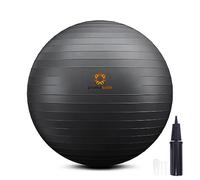PRIMASOLE Palla per esercizi di equilibrio, stabilità, fitness, allenamento, yoga, pilates, casa, ufficio e palestra, 75 cm, colore: nero