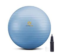 primasole - Palla per esercizi di equilibrio, stabilità, fitness, allenamento, yoga, pilates in casa, ufficio e palestra, 45 cm, grigio chiaro