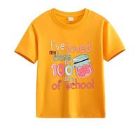 Primavera and Autumn New Fashionable Cute Print Comfortable Version of The Girls Printed T Shirt Gatto Shirt Girl, giallo., 8-9 Jahre