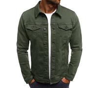 Primavera Autunno Casual Uomo Giacca Denim Giacca Slim Fit Lavoro Giacca Moda, A1, S