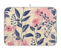 Primavera carino floreale colorato rustico scolapiatti tappetino assorbente scolapiatti spesso lavabile scolapiatti opaco gadget da cucina grande 45,7 x 61 cm