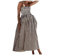 Primavera Casual Lungo Senza Maniche Abiti Da Sole per Le Donne 2025 A Strisce Lusinghiero Estate Sundresses Boho Trendy Spiaggia Signore Vacanza Club Lavoro Modesto Uscire Elegante Fluente Carino