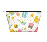 Primavera Di Pasqua Con Fiori E Uova, Borsa da toilette Borsa per trucco Borsa per cosmetici Borsa da toilette da viaggio portatile