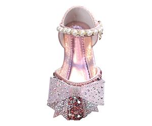 Primavera e Autunno Edizione Coreana Ragazze Piccole e Grandi Casual Scarpe Singole Scarpe Performance Scarpe Bambine Scarpe in Pelle Bambino Taglia 9 Sandali Ragazze, rosa, 7.5 UK Child X-Narrow