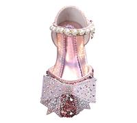 Primavera e Autunno Edizione Coreana Ragazze Piccole e Grandi Scarpe Casual Singole Scarpe Performance Scarpe Bambine Scarpe in Pelle Ragazze Sandalo Taglia 6, rosa, 13.5 UK X-Narrow