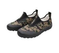 Primavera e Autunno Tela Basso Taglio Protezione del Lavoro Sito di Costruzione Scarpe in Gomma Fondo Spesso Leggero Resistente all Usura Scarpe di Rilascio in Gomma (Grigio,44)