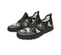 Primavera e Autunno Tela Basso Taglio Protezione del Lavoro Sito di Costruzione Scarpe in Gomma Fondo Spesso Leggero Resistente all Usura Scarpe di Rilascio in Gomma (Verde,41)