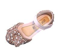 Primavera e Danza Scarpe Da Principessa Vestito Performance Scarpe Piatti Perle Luminose Paillettes Punta Rotonda Traspirante e Confortevole Racchette da Neve 37, Colore: rosa., 23 EU