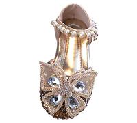 Primavera e, edizione coreana, medie e grandi ragazze principessa, casual singolo, scarpe performance, scarpe in pelle, ragazza scarpe da ballo sandali 35, gold, 29 EU X-Stretta