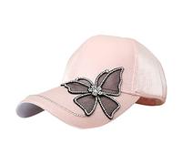 Primavera e Estate Nuovo Berretto Da Baseball Donna Cotone Mercerizzato Farfalla Cappello Parasole Outdoor Casual Cappello Dozzina di Caps, rosa, Taglia unica
