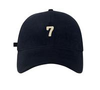 Primavera/Estate Big Head Soft Top 7 Digital Solid Duck Tongue Hat Baseball Hat Cap Donna L, Nero , Taglia unica