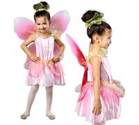 Primavera Fairy Costume Libro Giorno Vestito Bambine Faries Vestito + Ali