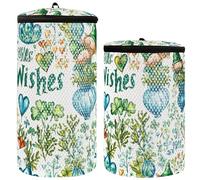 Primavera Felice Giorno di San Patrizio Clover Lucky Green Shoe Bag Lavatrice Sneaker Wash Bag Set di 2 Mesh Laundry Bag Per Scarpe Borsa Pulitore Scarpe Per Lavatrice, Primavera Felice Giorno di San