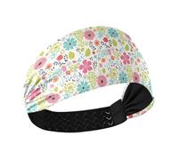 Primavera Fiori Colorati Antiscivolo larghe fasce elastiche testa per le donne per il lavaggio del viso Yoga Atletico Sport banda para la cabeza