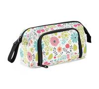 Primavera Fiori Colorati Matita Pouch Grande Capacità Make Up Bag Leggero per Teen Boys Elementary cajita para lapices