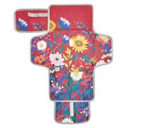 Primavera Fiori Girasole Rosso Riutilizzabile Pannolino Fasciatoio Pad con Tasca Tessuto Fasciatoio Fasciatoio Pad Viaggio Leggero e Pieghevole Fasciatoio Cambiador de pa?ales para Bebes