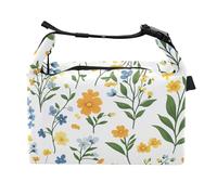 Primavera Fiori Orchidea Dianthus Narciso Bianco Donna Borsa Pranzo Eco-friendly Ragazza Tote Bag per Outdoor Travel