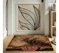 Primavera Floreale Tappeto Di Fiori Colorati Ingresso Esterno Interno Arredamento Rustico Gomma Impermeabile Antiscivolo Assorbente Polvere Facile Da Pulire 73x43cm