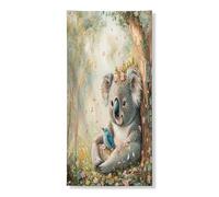 Primavera Koala copertura per porta striscione 91 x 182 cm, carino Bluebird Foresta da appendere per decorazione per porta d'ingresso, per interni ed esterni, per ingresso animali