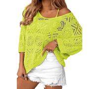 Primavera Off The Spalla Elegante Top per Abiti da Sera per le Donne Crochet Trendy Cutout Camicetta Manica 3/4 Carino Trendy Estate Tee Shirt Tunica di Tendenza Sexy Top Party Club Night Casual
