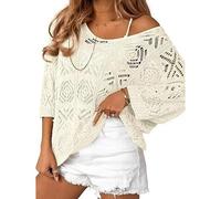 Primavera Off The Spalla Elegante Top per Abiti da Sera per le Donne Crochet Trendy Cutout Camicetta Manica 3/4 Carino Trendy Estate Tee Shirt Tunica di Tendenza Sexy Top Party Club Night Casual