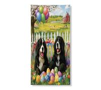 Primavera Pasqua Terranova Cane Esterno Copertura 36x72, Casale Recinto Uova Cucciolo Casa Anteriore Porta Posteriore Banner Ingresso Uscita Decorazione, Paese Stampato Home Indoor Portico Decorazioni