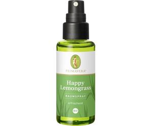 PRIMAVERA Spray per ambienti Happy Lemongrass bio 2 x 50 ml - Diffusore di aromi, aromaterapia - rinfrescante - vegano
