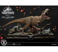 Prime 1 Studio Jurassic World: Fallen Kingdom Statuetta 1/15 T-Rex & Carnotaurus 90 cm