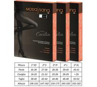 Prime 3 Paia di Modasana Collant Microfibra Coprente Maglia Liscia 140 DEN color