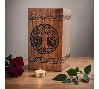 Prime art Urne in legno per ceneri umane per adulti Urna crematoria per ceneri adulto Scatola dell'urna dell'albero della vita Urna funeraria Scatola in legno per urna