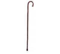 Prime Bastone Per Anziani Castagno Naturale Manico Curvo Art. RP120