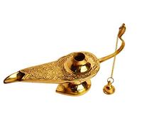 Prime, Bruciatori di incenso in ottone Aladdin Genie Lampade in ottone per decorazione casa e tavola, lampada a olio vintage Aladin Chirag decorativo artigianale, bruciatore di incenso in ottone